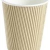 Pennine 12oz Kraft Ripple Hot Drink Cups (1x500) Kraft Paper Cups