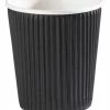 Pennine 8oz Black Ripple Wall Paper Cups (1x500) Black Double Wall Cups