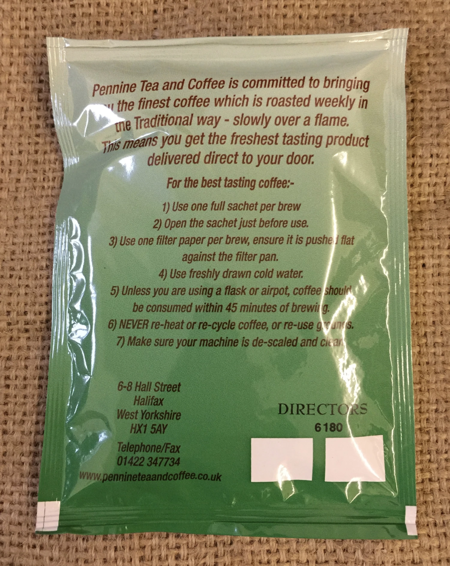 Pennine Swaledale Filter Coffee Sachets (50 X 3pint) 4 Pennine Swaledale Filter Coffee Sachets (50 X 3pint)