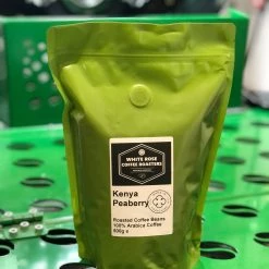White Rose Coffee Roasters Kenya Peaberry Arabica Roasted Coffee