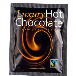 Pennine Luxury Fairtrade Hot Chocolate Flavoured Drink Sachets (100x25g) Fairtrade Chocolate Sachets