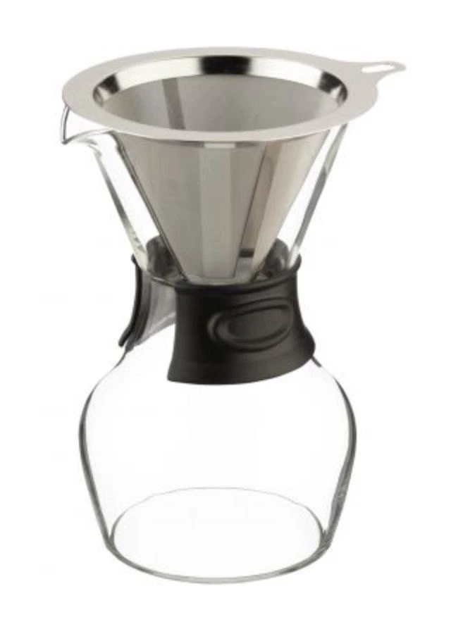 Grunwerg Pour Over Coffee Brewer With Reusable Mesh Filter 580ml Glass Decanter 3 Grunwerg Pour Over Coffee Brewer With Reusable Mesh Filter 580ml Glass Decanter