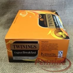 Twinings English Breakfast Decaff String And Tag Tea Bags (100x2g)