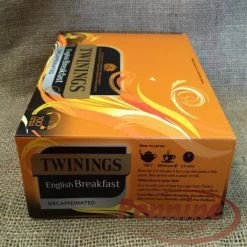 Twinings English Breakfast Decaff String And Tag Tea Bags (100x2g)